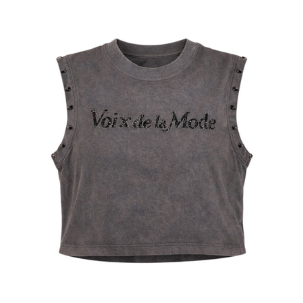 VOIX DE LA MODE women’s Charcoal Tank Top